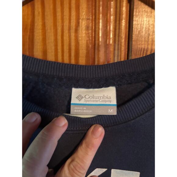 Columbia women’s navy blue crewneck sweatshirt hiking size medium j - Picture 3 of 3